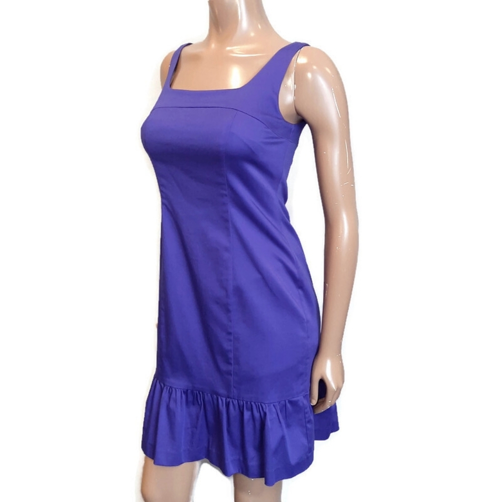NEW Jacob Flounce Hem Sleeveless Dress Royal Purple Ruffled Cocktail Size 0